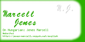 marcell jenes business card